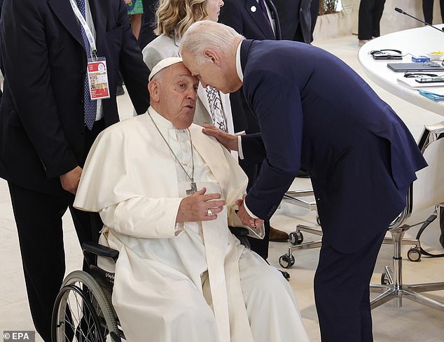 Biden's age and often curious behavior, such as his intense face-to-face meeting with Pope Francis last week, have voters questioning his stability.