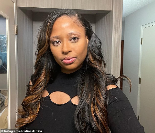 The shocking video, which was uploaded late last week by TikTok user Christina Derrica (pictured), has been viewed more than 3.2 million times.