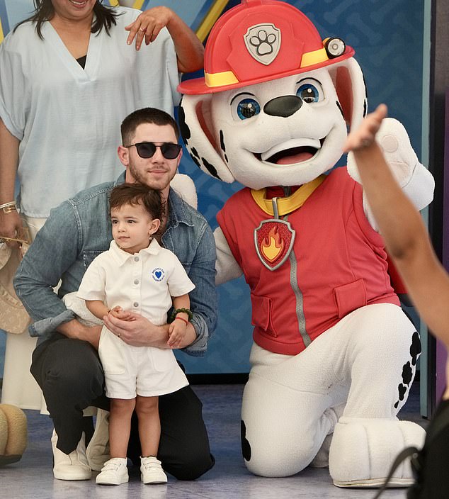 The Jonas Brother singer, 31, spent Wednesday spoiling his two-year-old daughter Malti at the SeaWorld amusement park with family and friends.