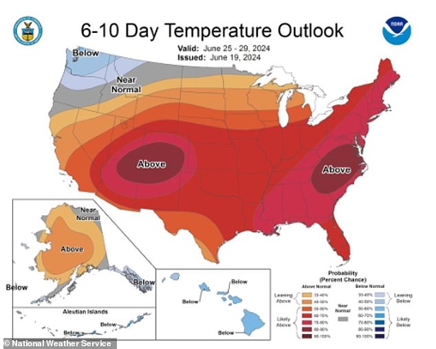 The United States is experiencing above-average heat waves that are exacerbating the Virginia drought