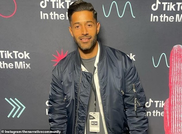 The TikTok boss (pictured) who works at Global Music Partnerships shared that he dismissed his swollen knee and aches and pains, but his health was soon on the mend 