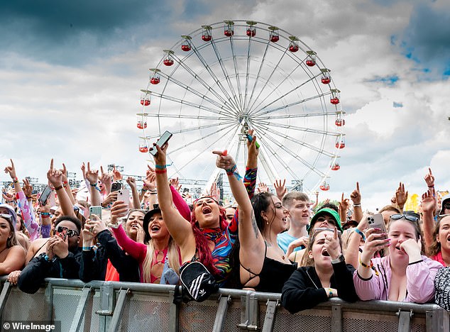 At Parklife earlier this month, The Loop analyzed samples of green, purple and gray ecstasy pills that had been confiscated by police or placed in amnesty containers. They found that the tablets were comparable in potency to those that had caused hospitalizations or even deaths. Pictured, Parklife earlier this month.