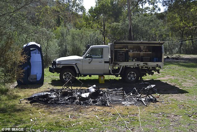 Greg Lynn burned down the couple's camp. (BOOKLET/ SUPREME COURT OF VICTORIA)