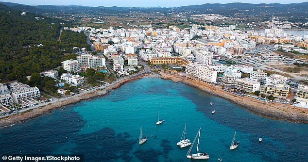 Once a sleepy enclave in the Spanish Balearic Islands, Ibiza has long been Europe's party hub, but prices have soared significantly in recent years. In the image: San Antonio party center