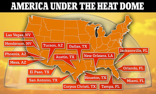 An extreme heat wave is headed toward the US next month, the National Weather Service warns