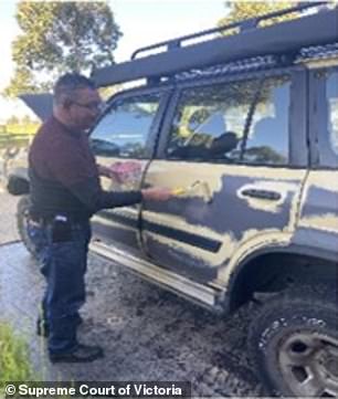 Greg Lynn used a roller and regular household paint to disguise his Nissan Patrol