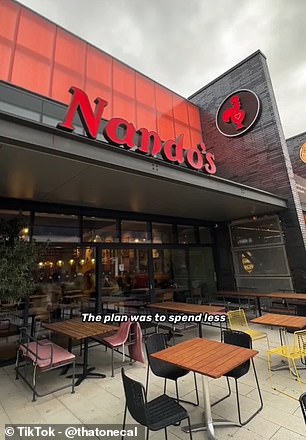 The exterior of Nando's in the UK featured in Callum's video