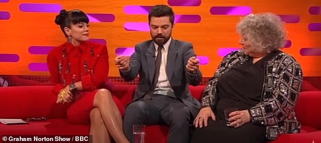 Miriam explained: 'When I was on the show, I thought it was all about her' (pictured in 2014 with third guest Dominic Cooper)