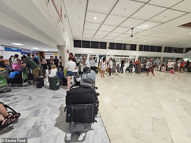 EasyJet passengers were stranded at Lanzarote airport amid disruption yesterday afternoon