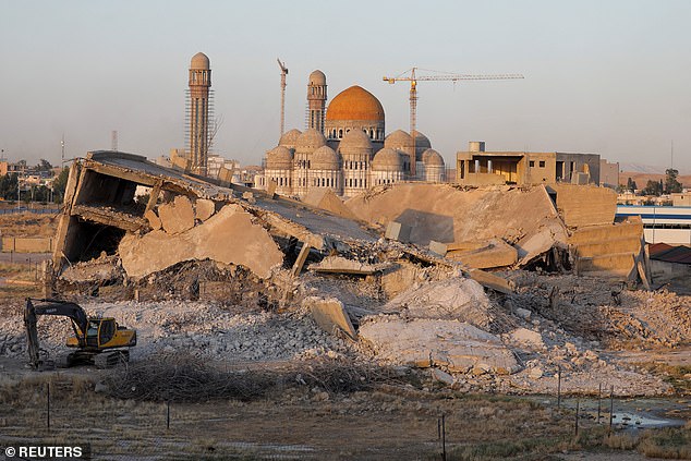 A general view of the Mosul Grand Mosque as reconstruction work continues in Mosul, Iraq, June 7, 2024, 10 years after Islamic State militants took control of the city and ruled for three years before being overthrown by Iraqi forces and their allies. R