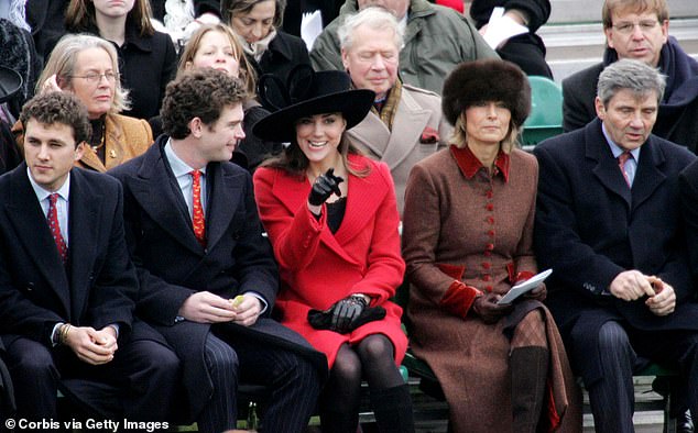 William's closeness to Carole was evidenced by the fact that she joined Kate when she made her first official public appearance at William's passing out parade at Sandhurst in 2007.