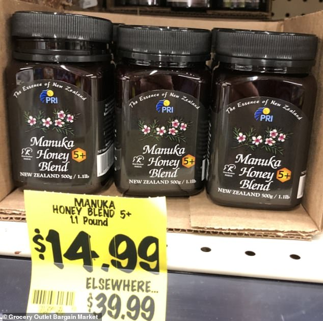 Another great bargain the store offers is discounted manuka honey, which typically costs around $40 at other stores, while Grocery Outlet Bargain Market sells it for just $14.99.