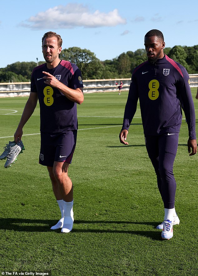 Toney (right) admitted that Kane (left) did not have his best performance in an England shirt