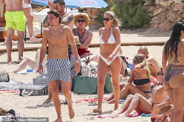 The couple were in Ibiza to spend time with Claudia's friend Rachel Bayliss, who resides on the Spanish island.