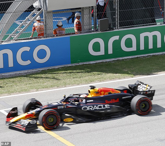 Verstappen crossed the finish line 2.219 seconds ahead of his closest rival in Barcelona