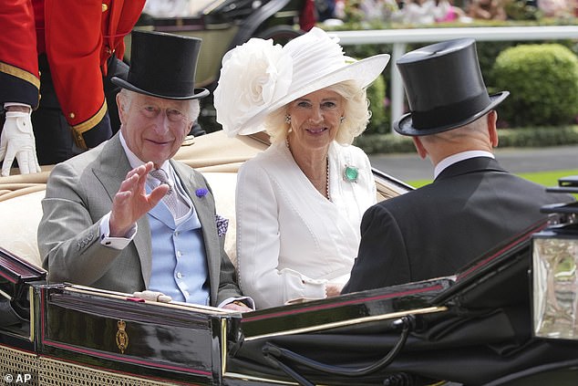 The King and Queen arrive at Ascot today for the third day of the race.