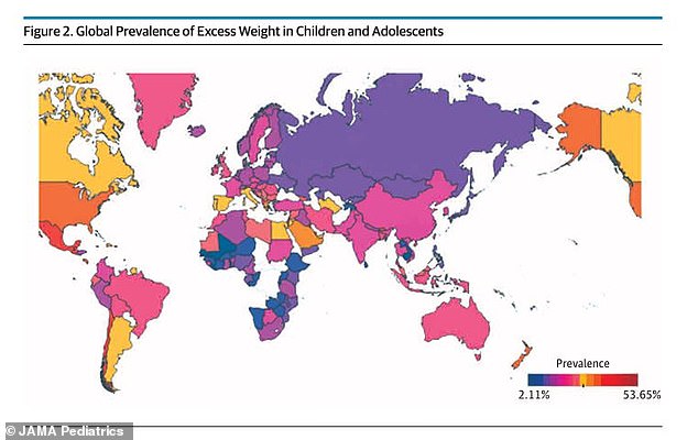 The highest rates of childhood obesity were found in Puerto Rico, French Polynesia, the Bahamas, Kuwait and Samoa.