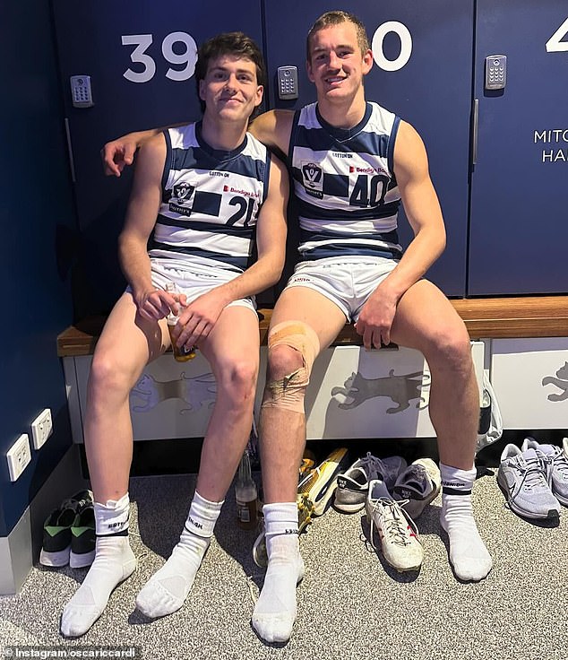 Osca, who was delisted from Geelong's VFL team at the end of 2023, was rushed to hospital by his mother a few weeks ago after noticing he could barely walk or talk.