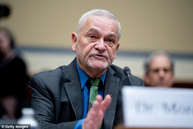 Former top Fauci aide Dr. David Morens speaks during a House Select Subcommittee hearing on the coronavirus pandemic on Capitol Hill on May 22.