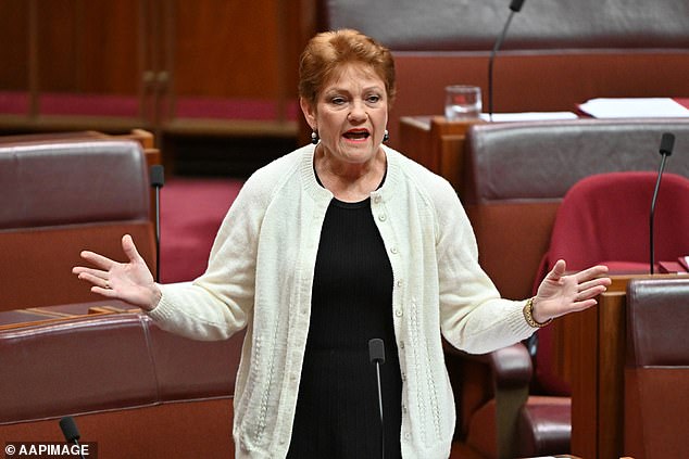 Senator Hanson (pictured) refused to comply and instead urged the wildlife warrior to see the funny side of the video which has already been viewed more than half a million times.