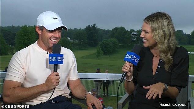 Rory McIlroy was interviewed by CBS journalist Amanda Balionis after the Canadian Open.