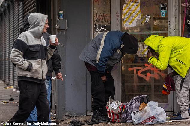 Drugs are used and circulated openly in the Kensington neighborhood of Philadelphia, and many are left in a trance-like state.