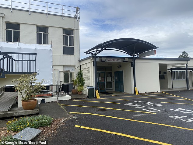 The toddler arrived at Te Kuiti Hospital (pictured) unconscious with blunt force trauma 