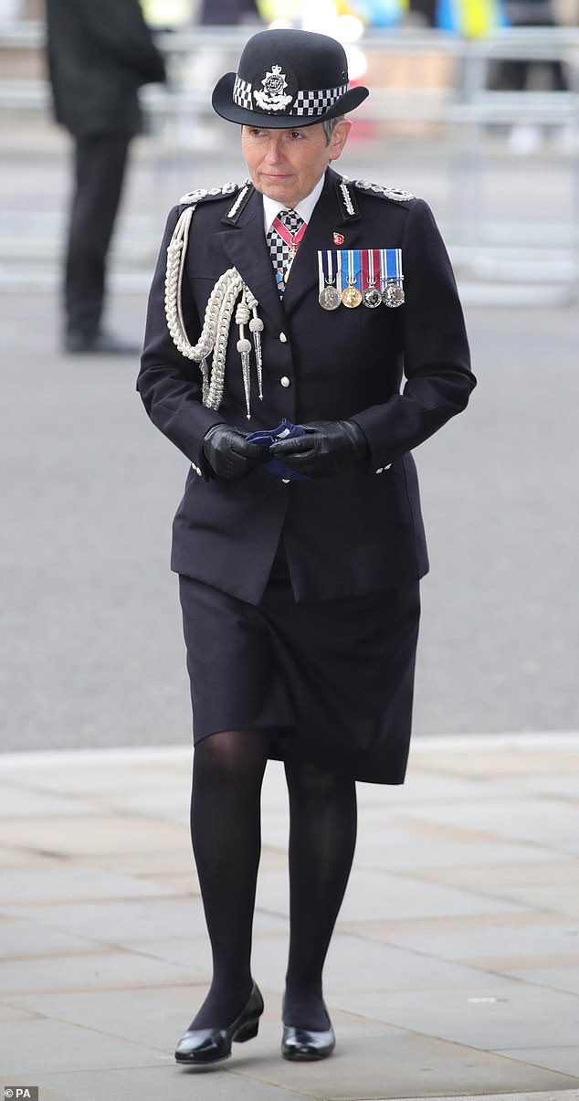 Nusrit claimed Metropolitan Police Commissioner Dame Cressida Dick (pictured) failed to address racism in the force.