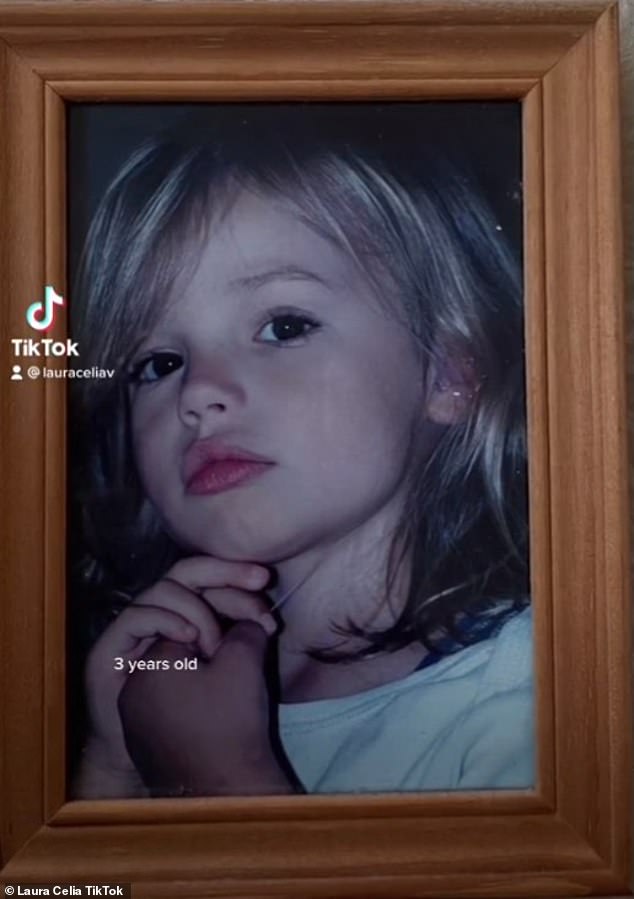 Laura shared photos from her childhood on TikTok to respond to trolls who claim she had plastic surgery.