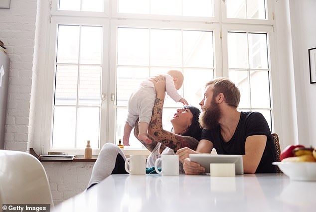 From 1 July, fathers will be entitled to 110 days, or 22 weeks, based on a five-day work week. Previously, fathers were entitled to 20 weeks of paid leave (file image)