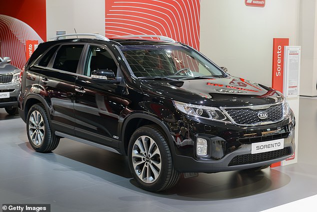 Pictured: A 2014 Kia ​​Sorento, the same one the TikToker drove, is on display at the 2014 Brussels Motor Show.