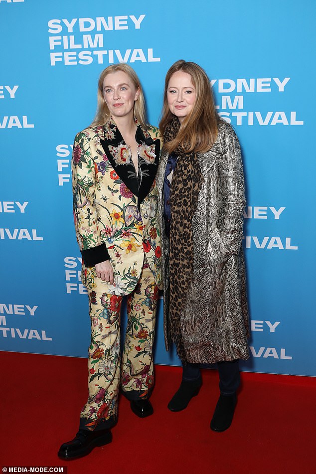 Gracie, 37 (left), has been documenting her father's life since his diagnosis and recently celebrated the premiere of her documentary, Revealed: Otto by Otto, on Saturday. In the photo of her with her sister Miranda Otto (right)