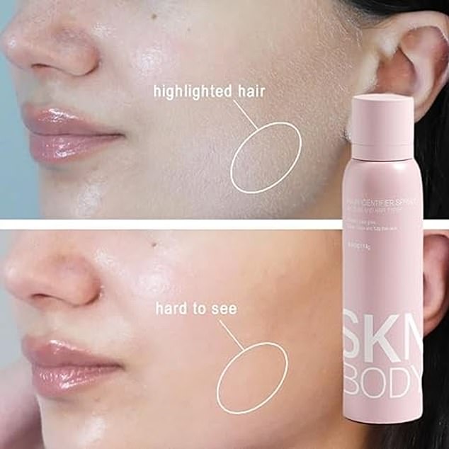 This product from beauty brand SknBody creates a dramatic layer of what looks like white spray paint to show off every hair on your face.