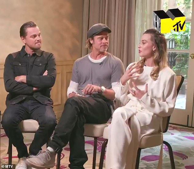 The site's YouTube division closed last year, but the website had survived until now (Pictured: Leonardo DiCaprio, Brad Pitt and Margot Robbie discussing Once Upon a Time in Hollywood on MTV News)