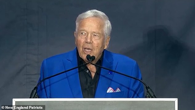 Robert Kraft announced that Brady will receive a 12-foot statue in front of Gillette Stadium