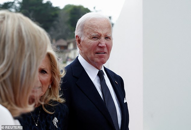 US President Joe Biden attends the international ceremony commemorating the 80th anniversary of the 1944 D-Day landings.