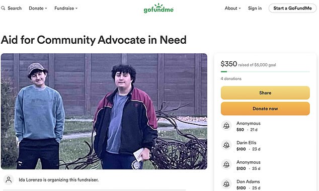 Ida Lorenzo, 48, has started a GoFundMe after being laid off from her job. Her two children appear on her donation page where she aims to raise $5,000.