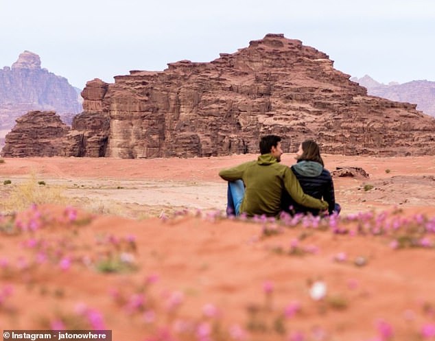 Johannes and Anna, seen above in Wadi Rum, converted a 2001 Toyota Land Cruiser into a livable house and left their home in the Netherlands.