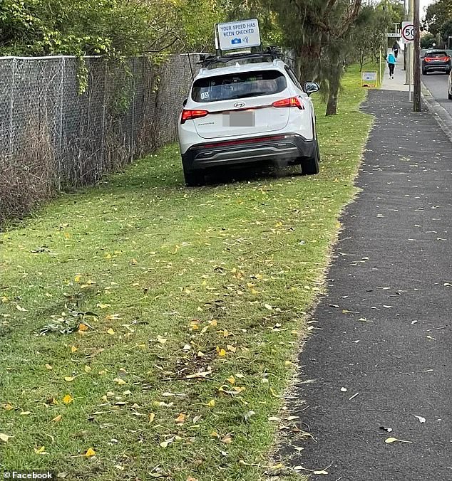 Residents who saw the vehicle (pictured) questioned whether the car could have been parked elsewhere while they spotted speeding motorists.