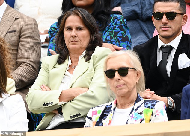 Martina Navratilova (right) criticized the United States Tennis Association for its stance on the issue