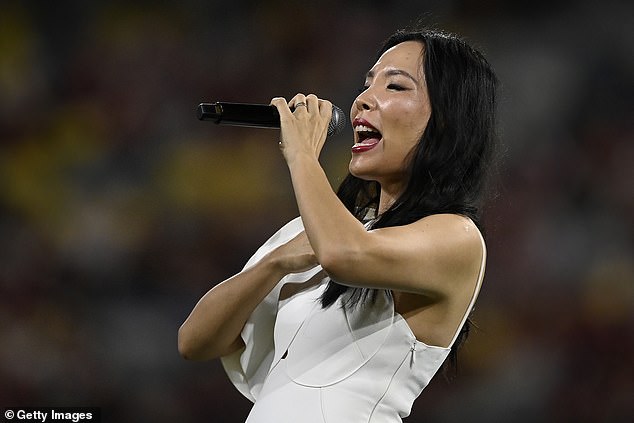 He had the crowd in the palm of his hand as he took center stage at the Queensland Country Bank Stadium, despite the difficult weather conditions.