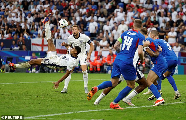 England's trip to Euro 2024 passed before Bellingham pulled off stunning acrobatic finish