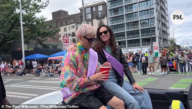 Her wife, WNBA legend Sue Bird, comforted her after being confronted by a reporter.