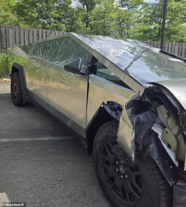 The Tesla Cybertruck was left with $30,000 in damage that will take a year to repair