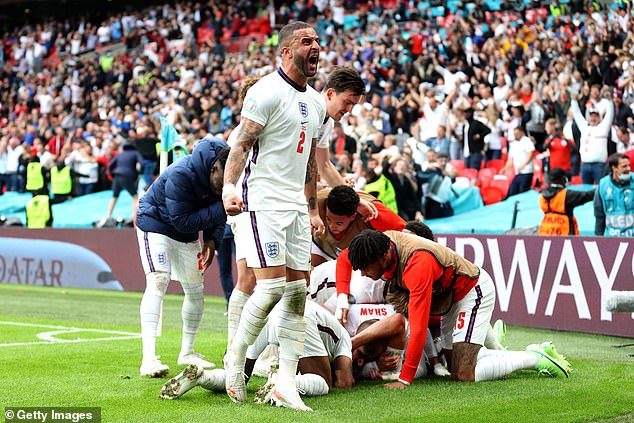 But the scenes at the end were reminiscent of the last time England won a European Championship last-16 tie, when they beat Germany 2-0 at Wembley in 2021.