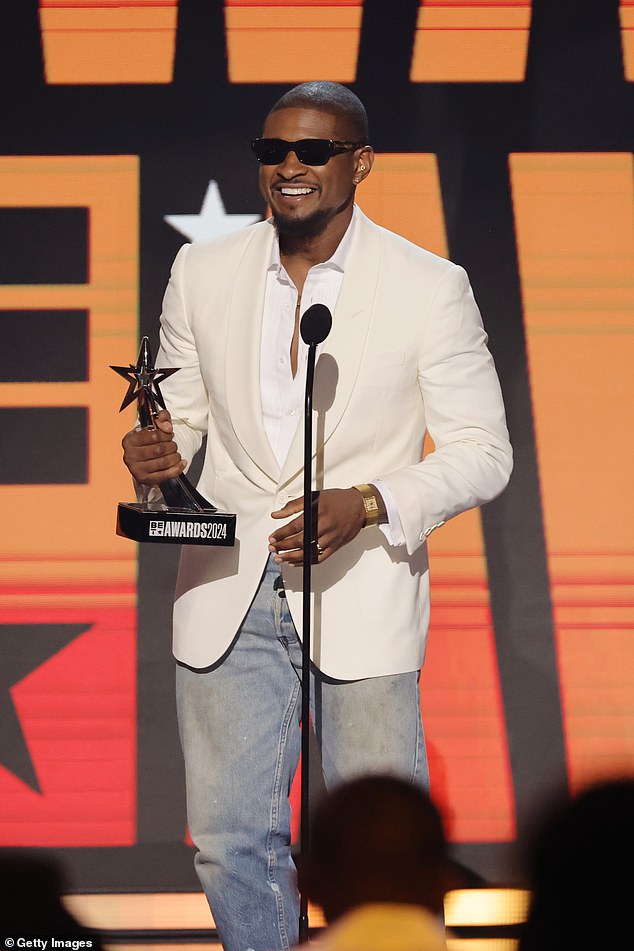 Usher said in his acceptance speech that he was 