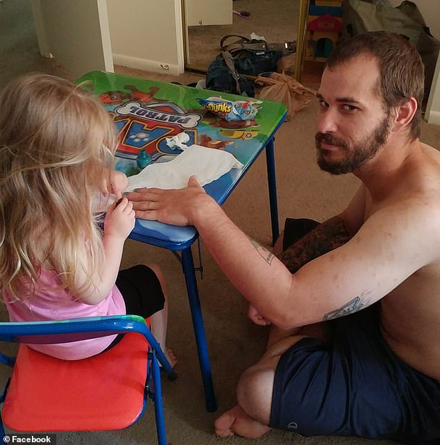 Gardner is seen playing with one of his daughters in photos posted on social media