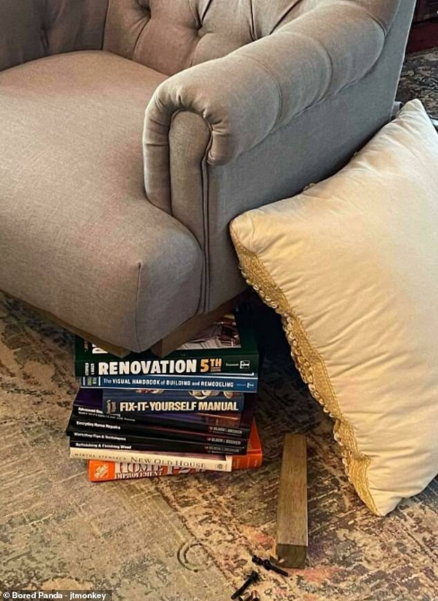 Easy does it! Why bother reading DIY books when they offer a simpler solution? This is what your DIY enthusiast from the USA did.