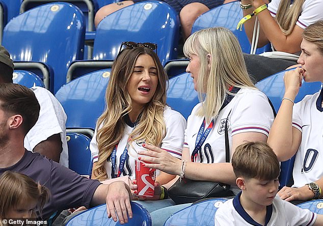 Dani seemed to be having a great time in the match in which England pulled off a late comeback against Slovakia.