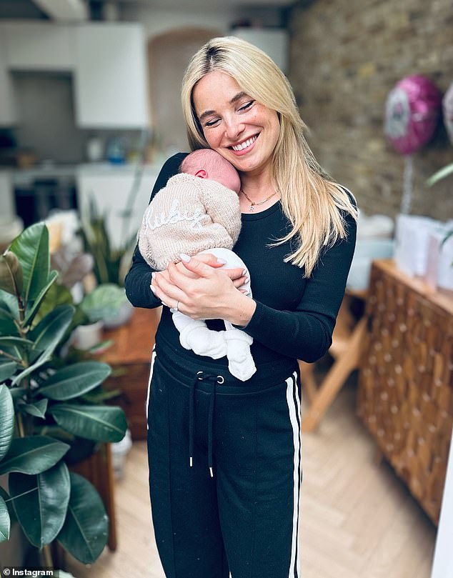 The This Morning presenter, 37, gave birth to her first child over the weekend with her fiancé Jake Beckett by her side.